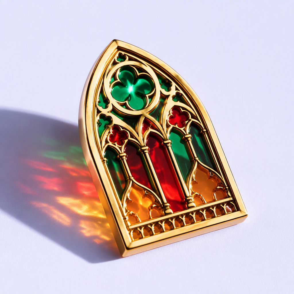 Custom Translucent Stained Glass Metal Lapel Pins by STANDARD GIFTS