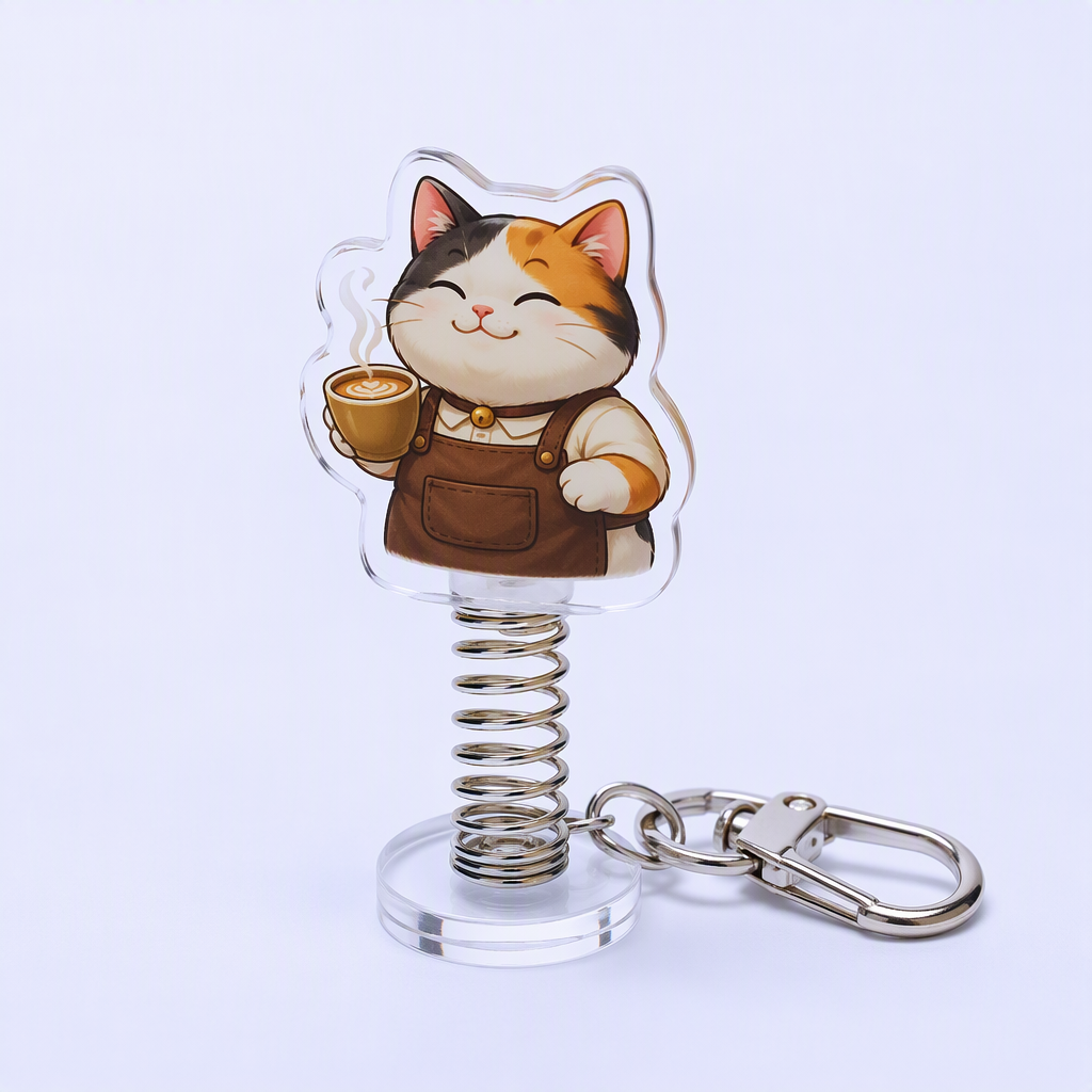 Custom Acrylic Spring Shaker Keychain - STANDARD GIFTS
