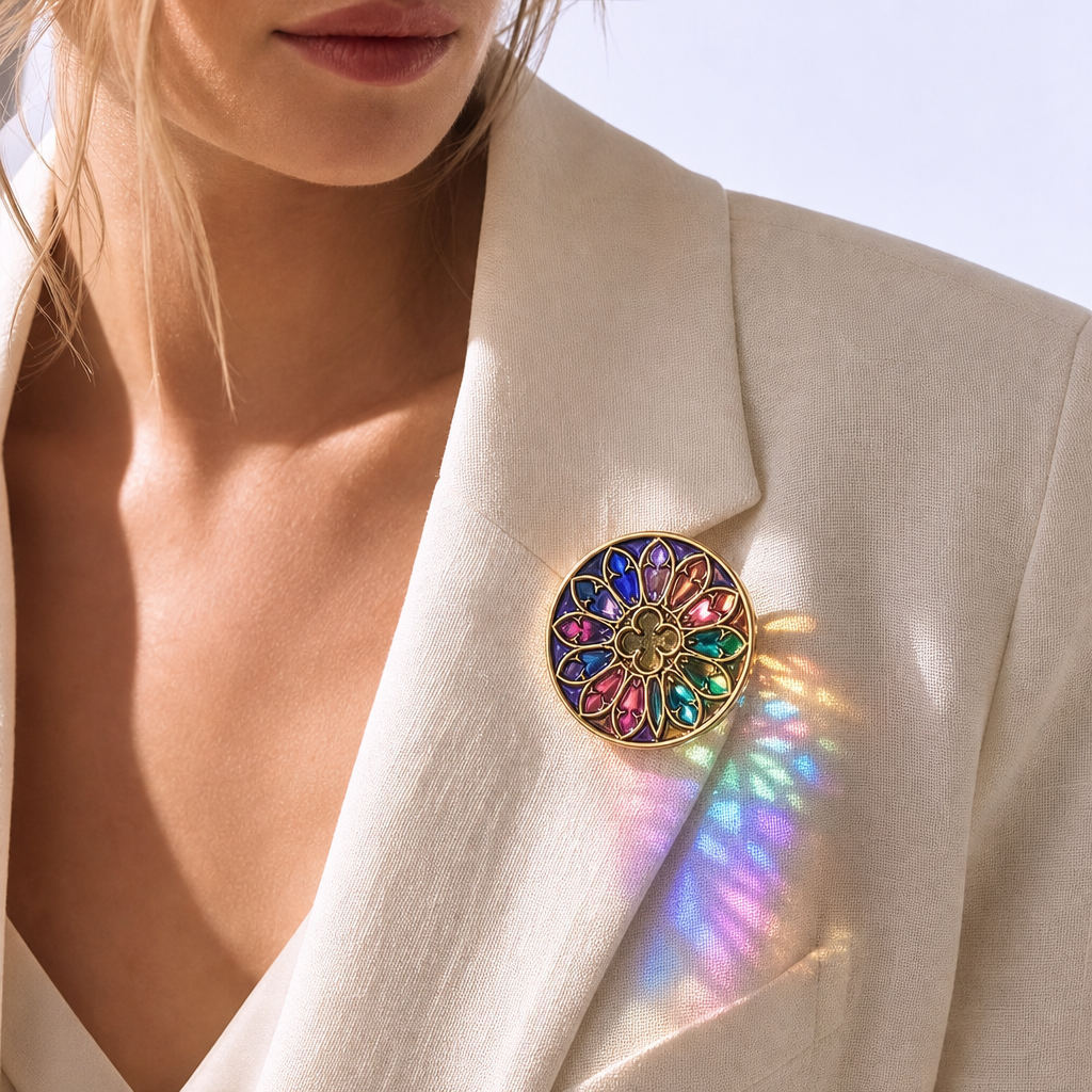 Custom Translucent Stained Glass Metal Lapel Pins by STANDARD GIFTS