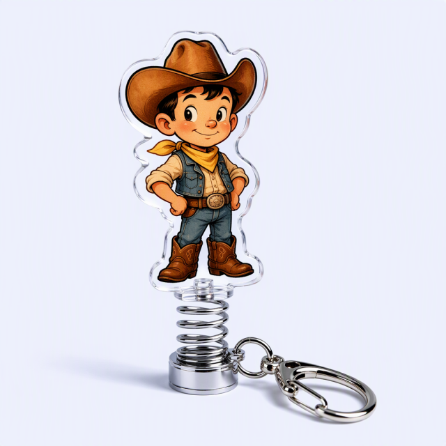 Custom Acrylic Spring Shaker Keychain - STANDARD GIFTS