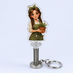 Custom Acrylic Spring Shaker Keychain - STANDARD GIFTS