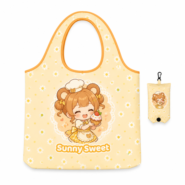Custom Foldable Beach Tote Bag with Mini Storage Pouch & Carabiner – Waterproof Reusable Shopping Bag OEM/ODM