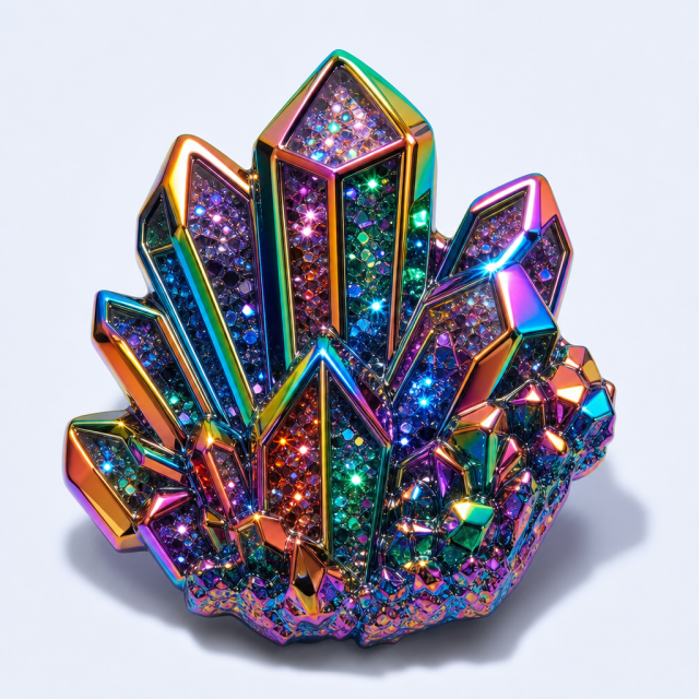 Custom Rainbow Anodized Metal Glitter Enamel Lapel Pins with Relief