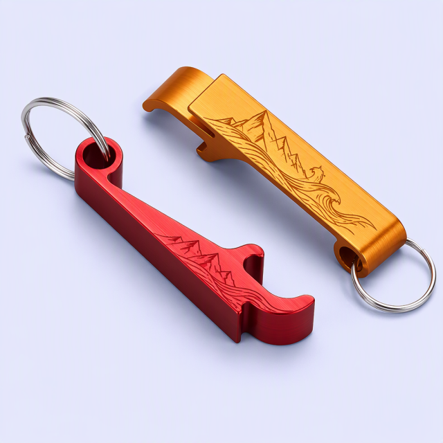 Custom Metal Bottle Opener Keychain - STANDARD GIFTS