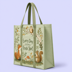 Custom Printed Non-Woven Grocery Tote Bags with Front Pocket – Heavy-Duty Reusable Shopping Bags Wholesale