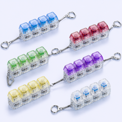 Custom Fidget Keyboard Keychain - Portable Mechanical Switch Clicker Toy