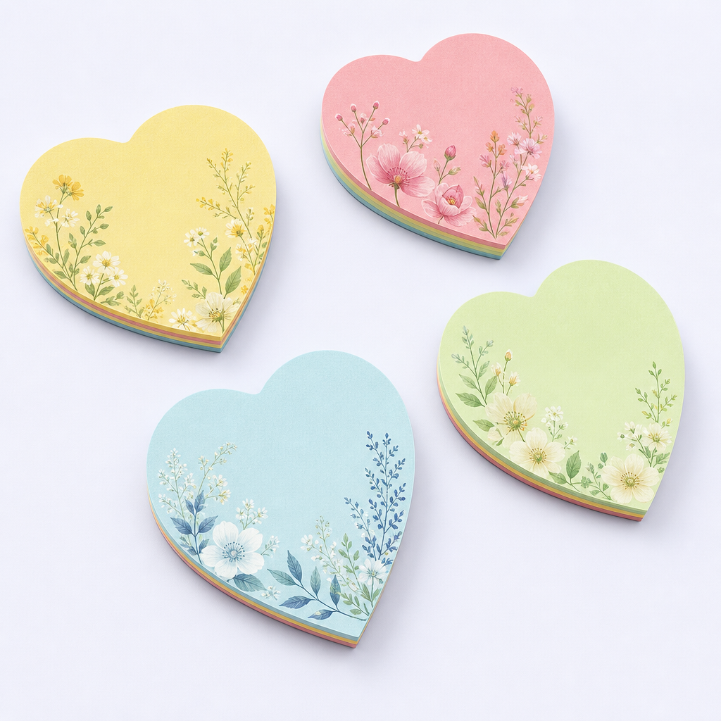Custom Die-Cut Shaped Sticky Notes - Aesthetic Pastel Memo Pads by STANDARD GIFTS
