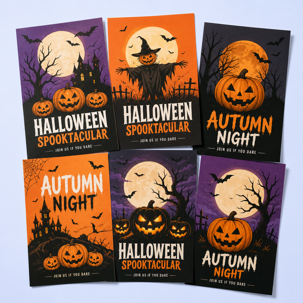 Custom Halloween Promotional Posters - Premium Spooky Event Art Prints by STANDARD GIFTS