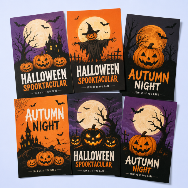 Custom Halloween Promotional Posters - Premium Spooky Event Art Prints by STANDARD GIFTS