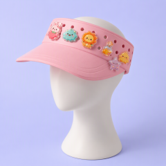 Personalized EVA Sun Visor Hat with Custom Shoe Charms | DIY Perforated Clog-Style Visor Cap
