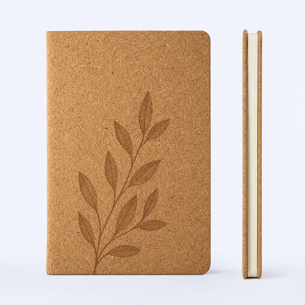 Custom Minimalist Natural Cork Notebook and Eco Journal