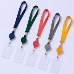 Custom Retractable Badge Reel Lanyard with ID Card Holder - STANDARD GIFTS