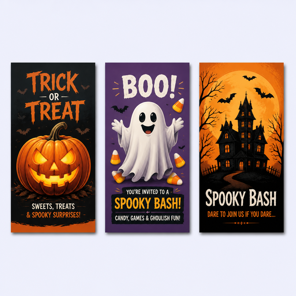 Custom Halloween Promotional Posters - Premium Spooky Event Art Prints by STANDARD GIFTS