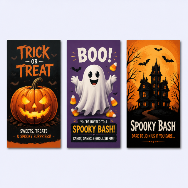 Custom Halloween Promotional Posters - Premium Spooky Event Art Prints by STANDARD GIFTS