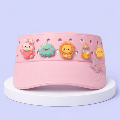Personalized EVA Sun Visor Hat with Custom Shoe Charms | DIY Perforated Clog-Style Visor Cap
