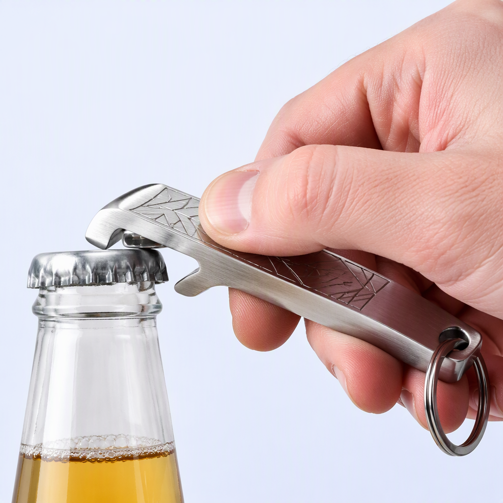 Custom Metal Bottle Opener Keychain - STANDARD GIFTS