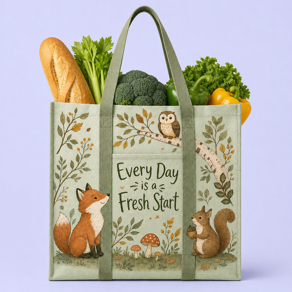 Custom Printed Non-Woven Grocery Tote Bags with Front Pocket – Heavy-Duty Reusable Shopping Bags Wholesale