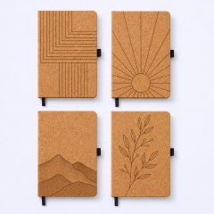 Custom Minimalist Natural Cork Notebook and Eco Journal