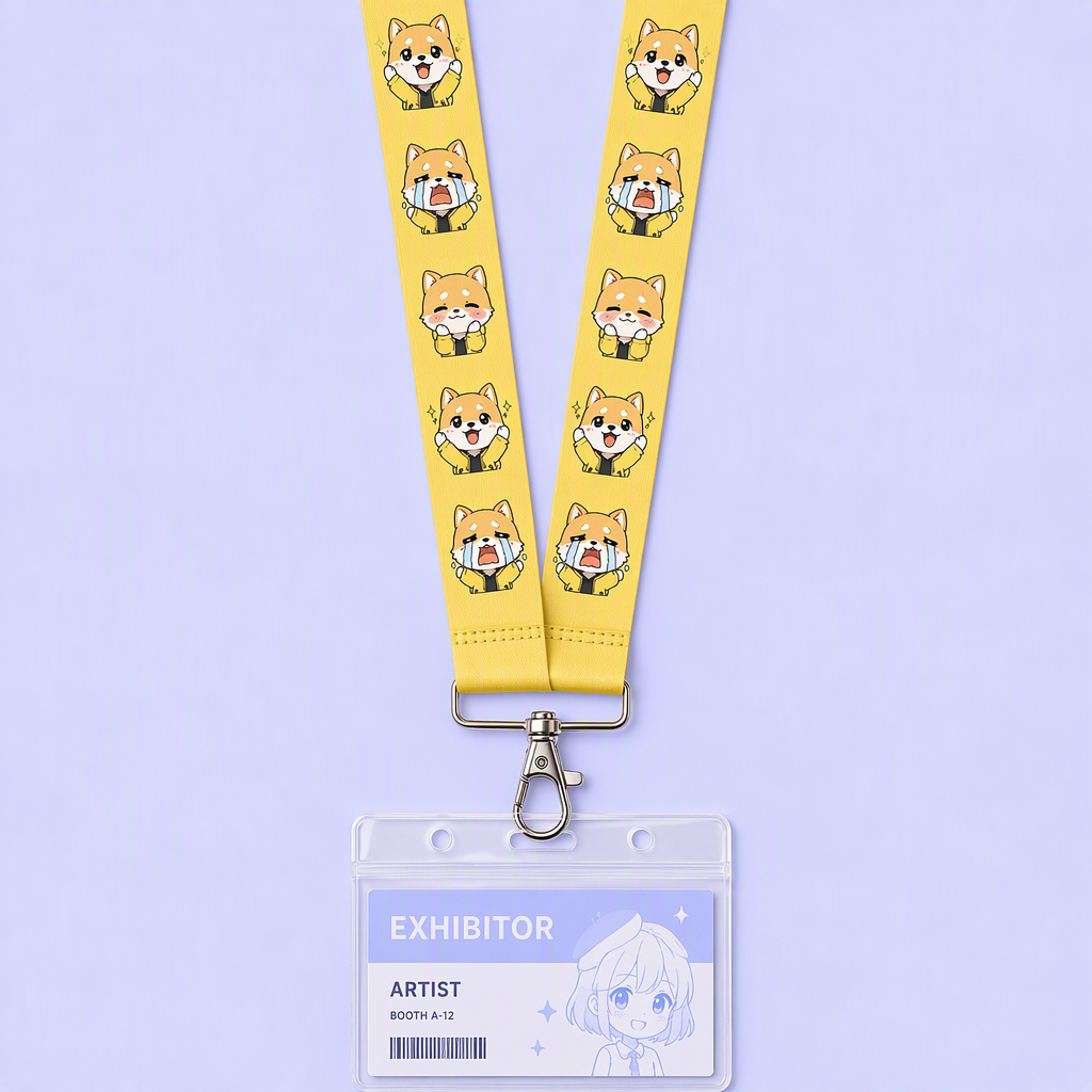 Custom Anime Sublimation Lanyard with Swivel Lobster Clasp