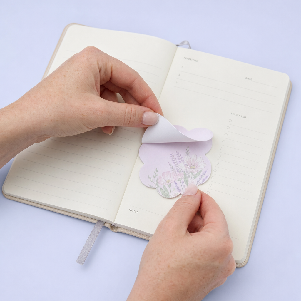 Custom Die-Cut Shaped Sticky Notes - Aesthetic Pastel Memo Pads by STANDARD GIFTS