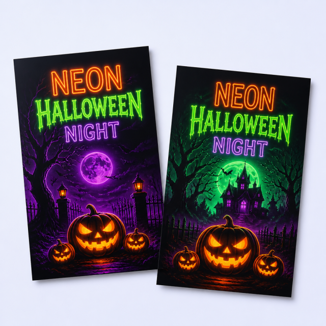Custom Halloween Promotional Posters - Premium Spooky Event Art Prints by STANDARD GIFTS