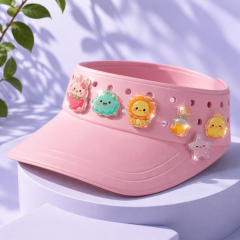 Personalized EVA Sun Visor Hat with Custom Shoe Charms | DIY Perforated Clog-Style Visor Cap