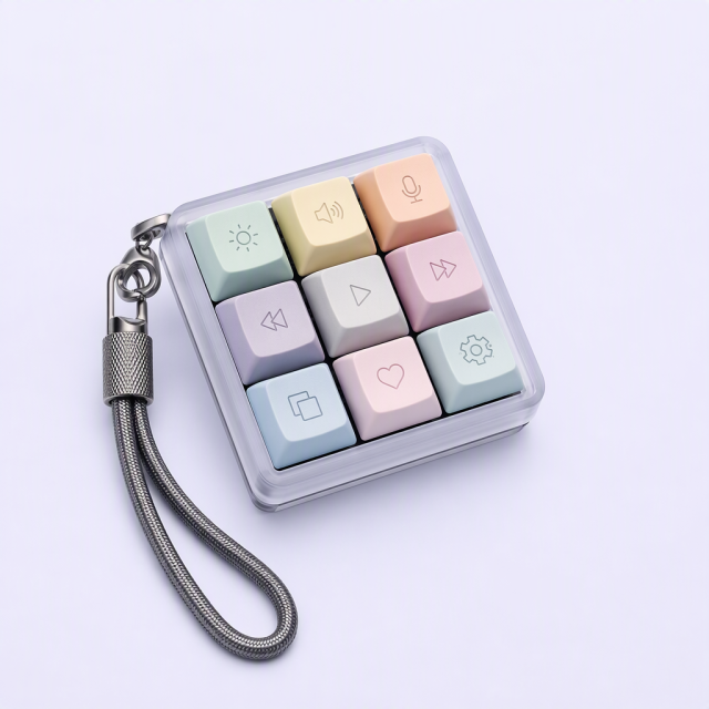 Custom Fidget Keyboard Keychain - Portable Mechanical Switch Clicker Toy