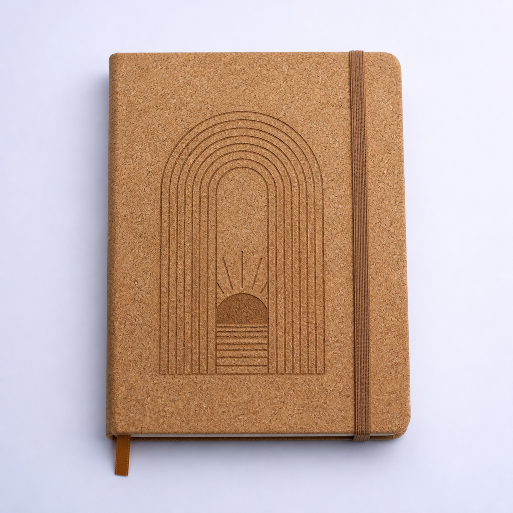 Custom Minimalist Natural Cork Notebook and Eco Journal