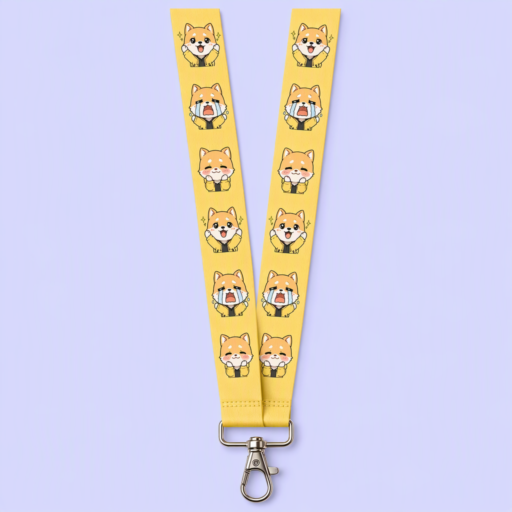 Custom Anime Sublimation Lanyard with Swivel Lobster Clasp