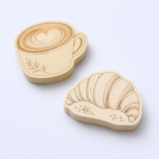 Custom Die-Cut Shaped Sticky Notes - Aesthetic Pastel Memo Pads by STANDARD GIFTS
