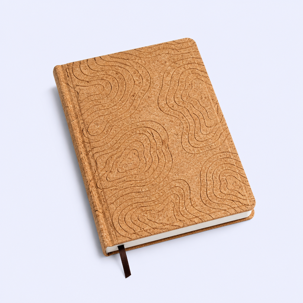 Custom Minimalist Natural Cork Notebook and Eco Journal