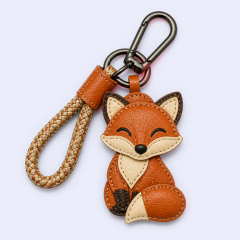 STANDARD GIFTS Custom Cartoon Leather Keychain - Braided Car Key Ring