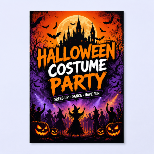 Custom Halloween Promotional Posters - Premium Spooky Event Art Prints by STANDARD GIFTS