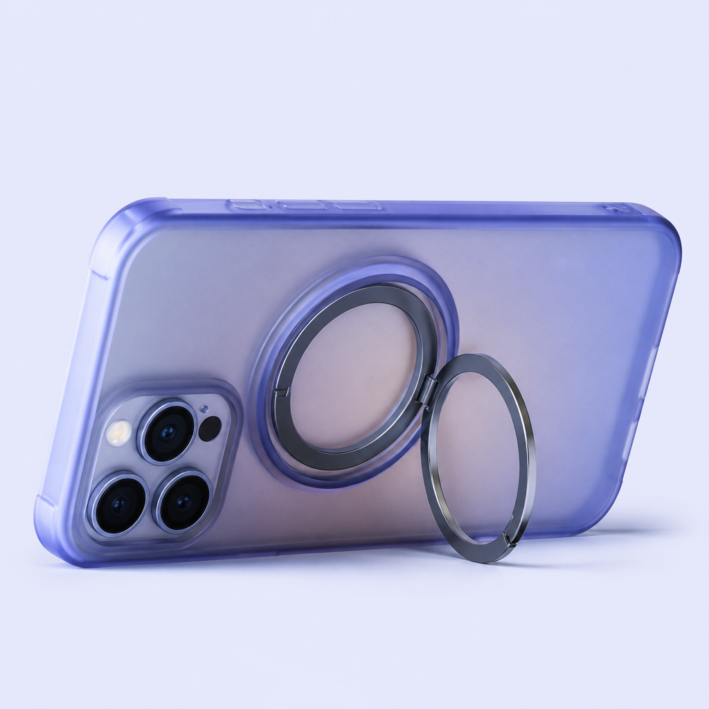 Custom Magnetic Kickstand Phone Case with Ring Holder