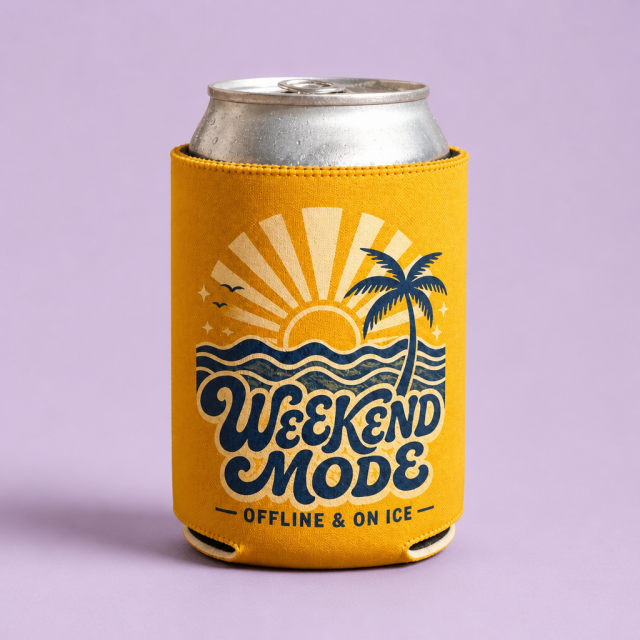 Custom Neoprene Can Cooler Sleeve – Personalized 12oz Insulated Beer Koozie (No Minimum, MOQ: 1)