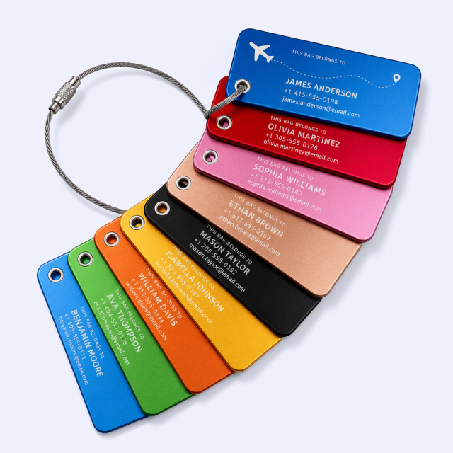 Custom Metal Luggage Tags - STANDARD GIFTS