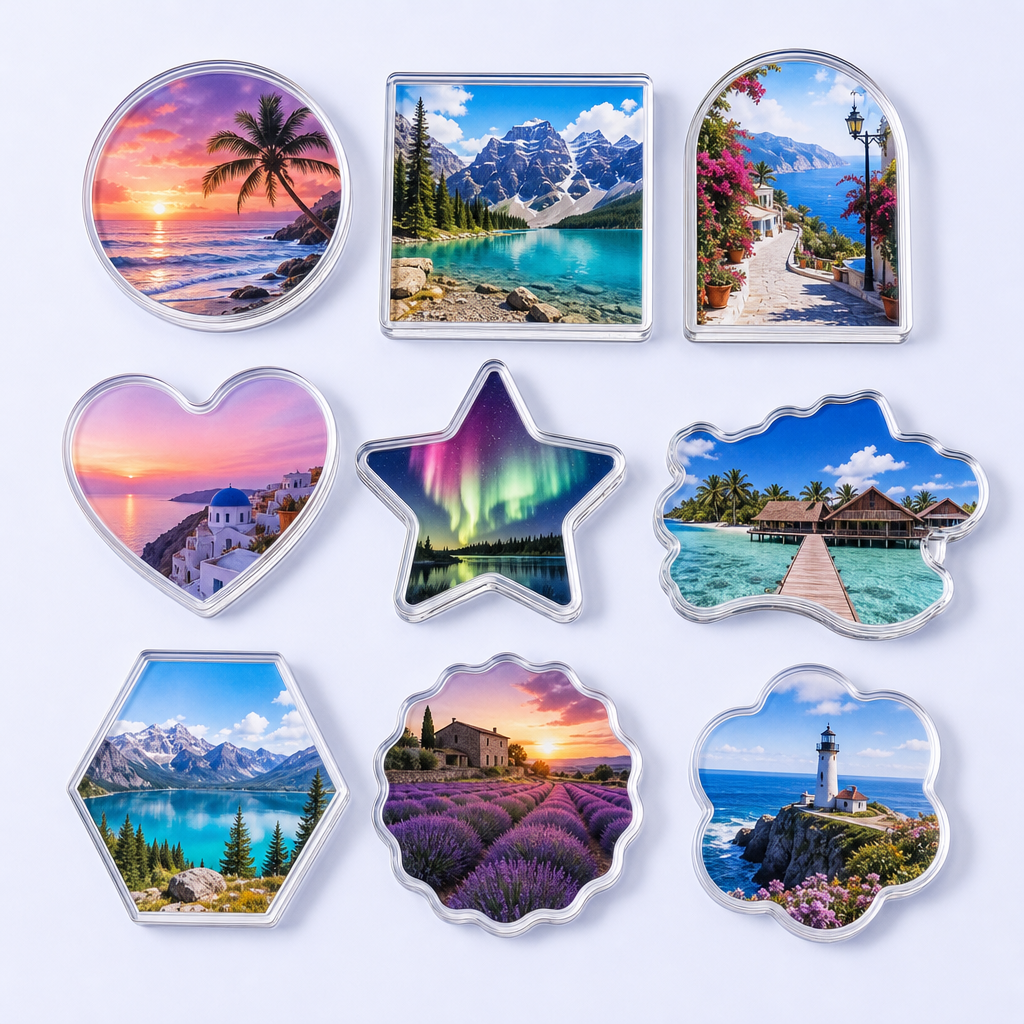 Custom Acrylic Fridge Magnets - Personalized Die-Cut Refrigerator Magnets