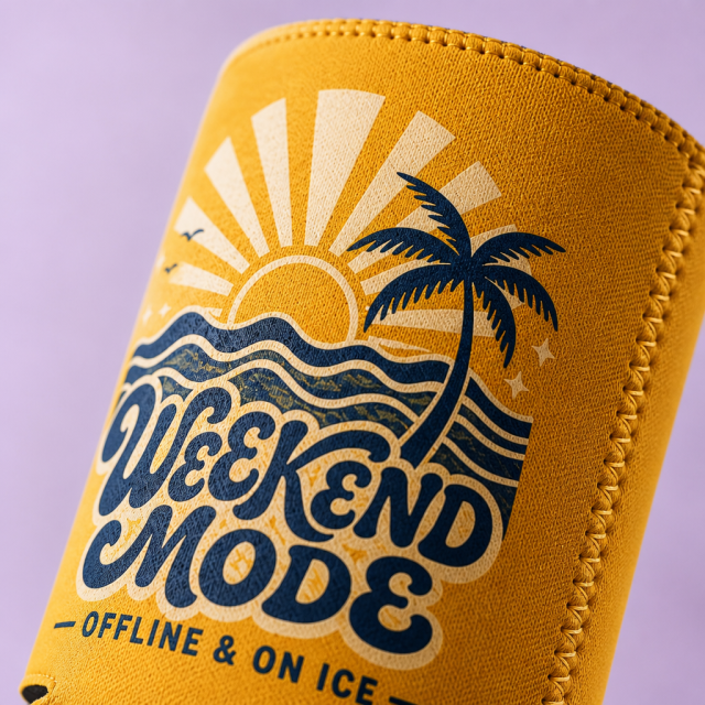 Custom Neoprene Can Cooler Sleeve – Personalized 12oz Insulated Beer Koozie (No Minimum, MOQ: 1)