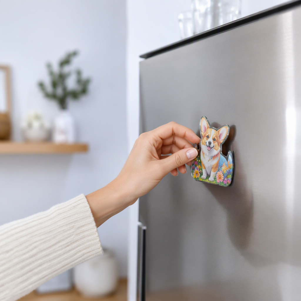 Custom Acrylic Fridge Magnets - Personalized Die-Cut Refrigerator Magnets