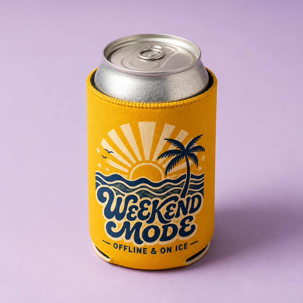 Custom Neoprene Can Cooler Sleeve – Personalized 12oz Insulated Beer Koozie (No Minimum, MOQ: 1)