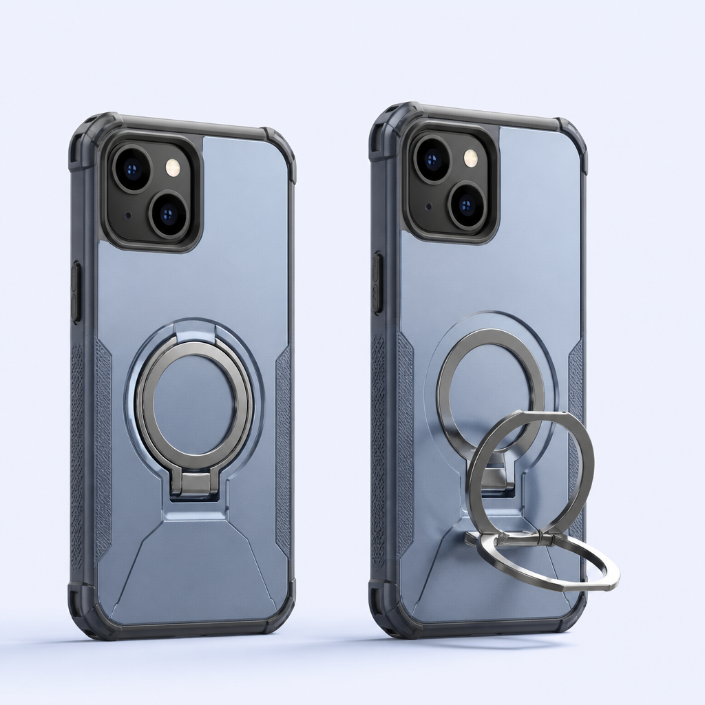 Custom Magnetic Kickstand Phone Case with Ring Holder