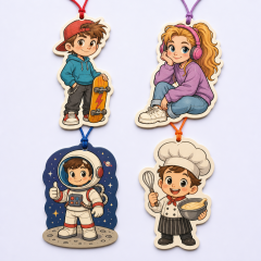 Custom Cartoon Scented Cards - Die-Cut Paper Hanging Air Fresheners by STANDARD GIFTS