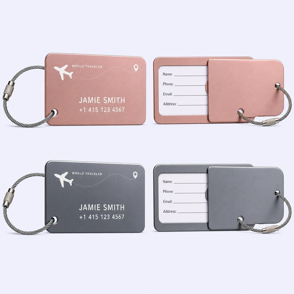 Custom Metal Luggage Tags - STANDARD GIFTS