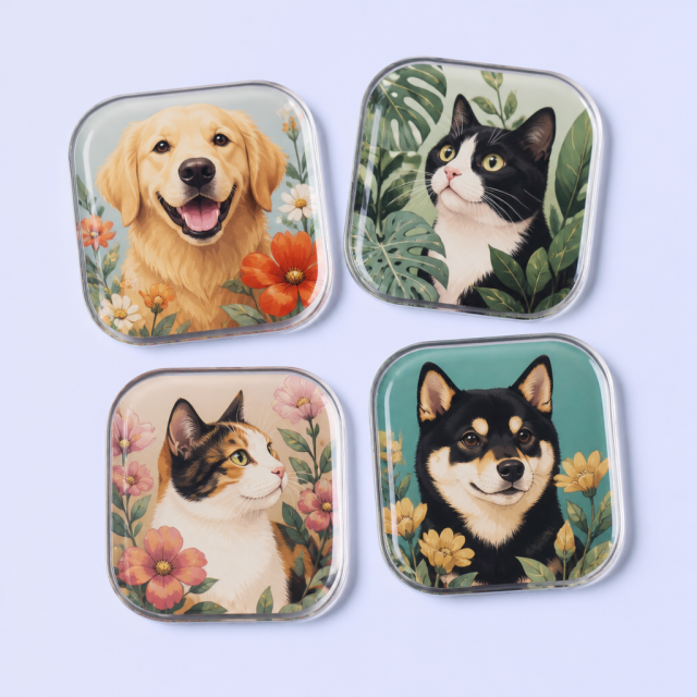 Custom Acrylic Fridge Magnets - Personalized Die-Cut Refrigerator Magnets