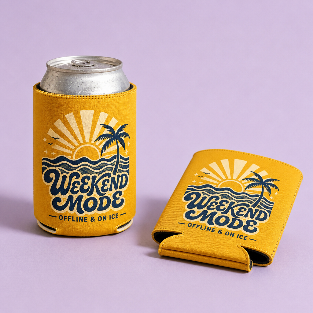 Custom Neoprene Can Cooler Sleeve – Personalized 12oz Insulated Beer Koozie (No Minimum, MOQ: 1)