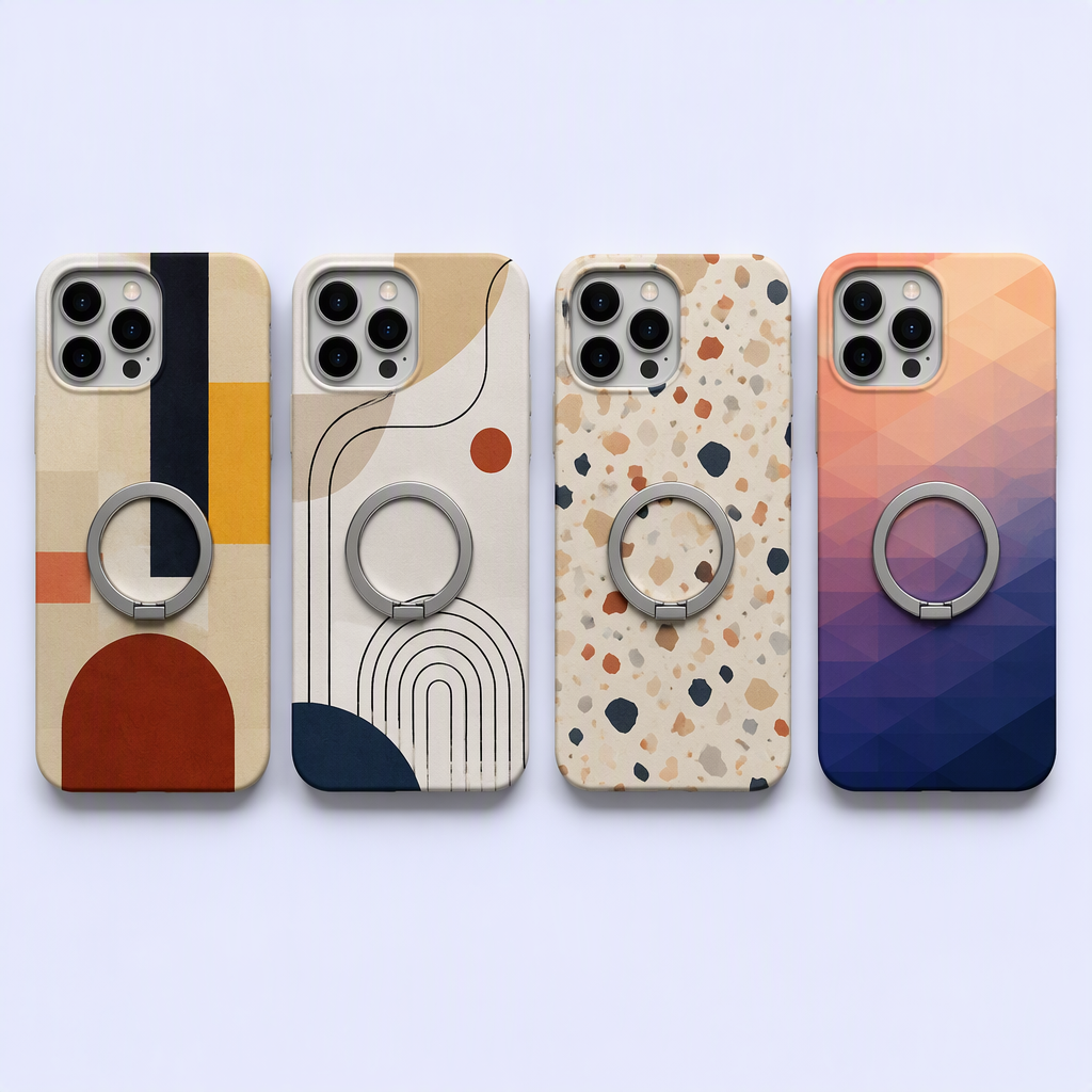 Custom Magnetic Kickstand Phone Case with Ring Holder