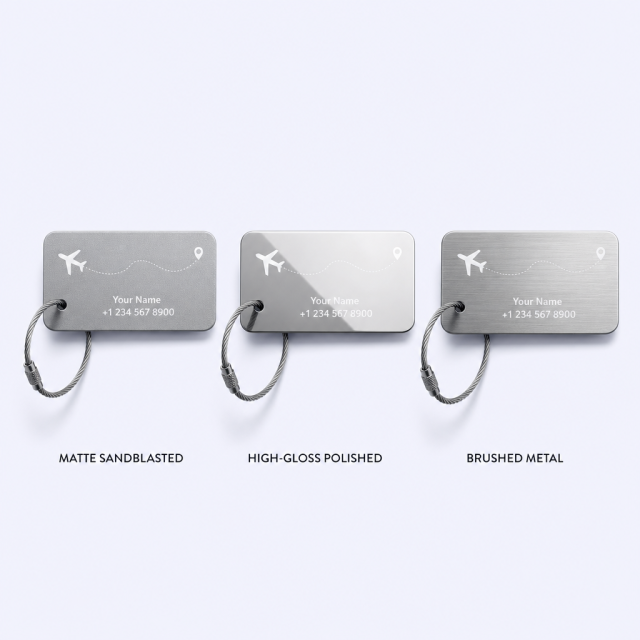 Custom Metal Luggage Tags - STANDARD GIFTS