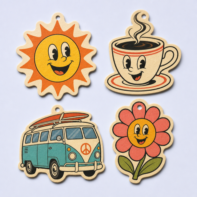 Custom Cartoon Scented Cards - Die-Cut Paper Hanging Air Fresheners by STANDARD GIFTS