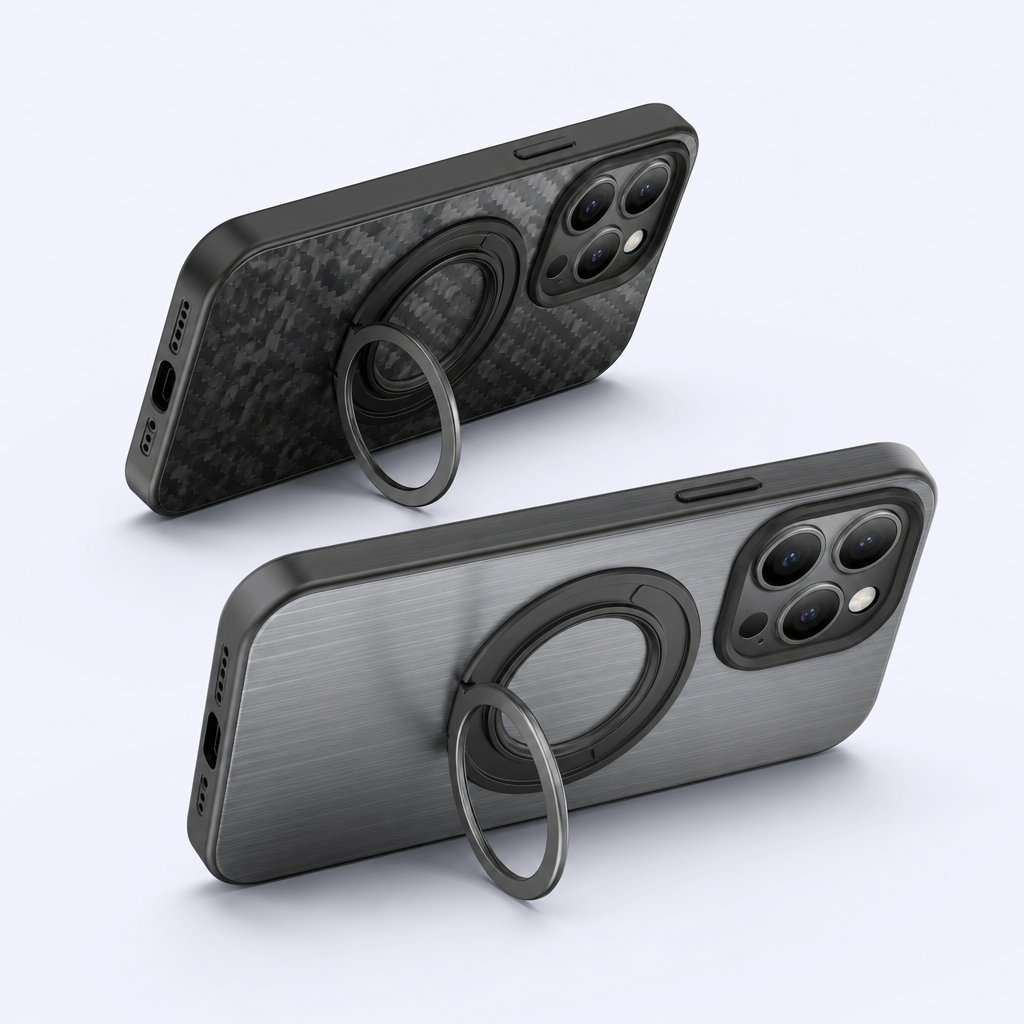 Custom Magnetic Kickstand Phone Case with Ring Holder