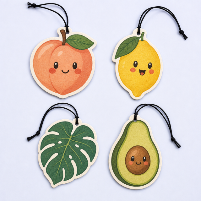 Custom Cartoon Scented Cards - Die-Cut Paper Hanging Air Fresheners by STANDARD GIFTS